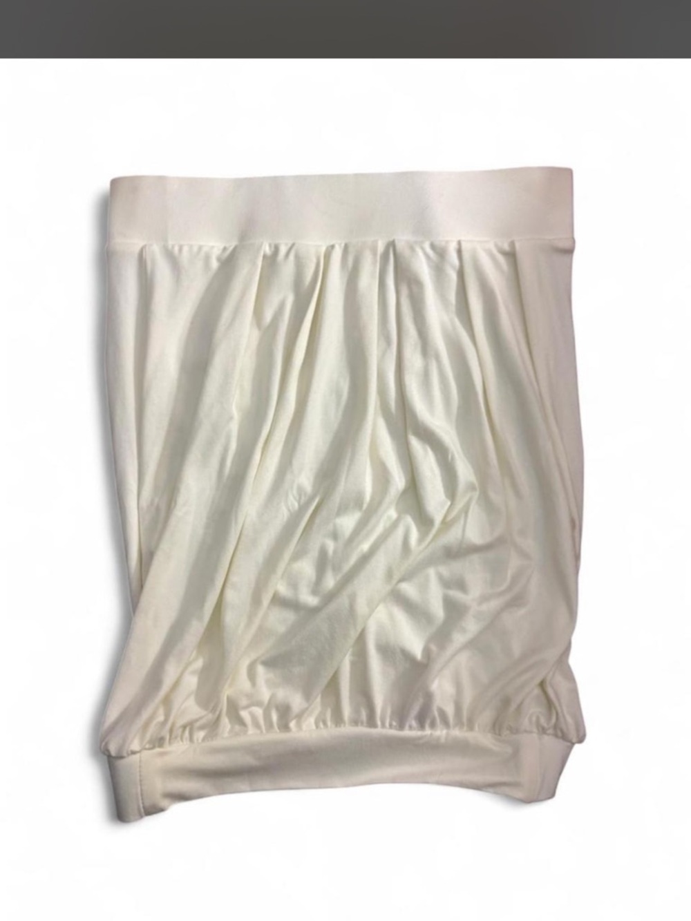DoubleJu Cream Bubble Tube Skirt